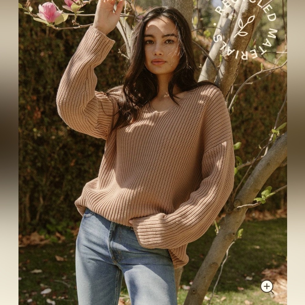 Jenni Kayne Cocoa Brown Knit Sweater